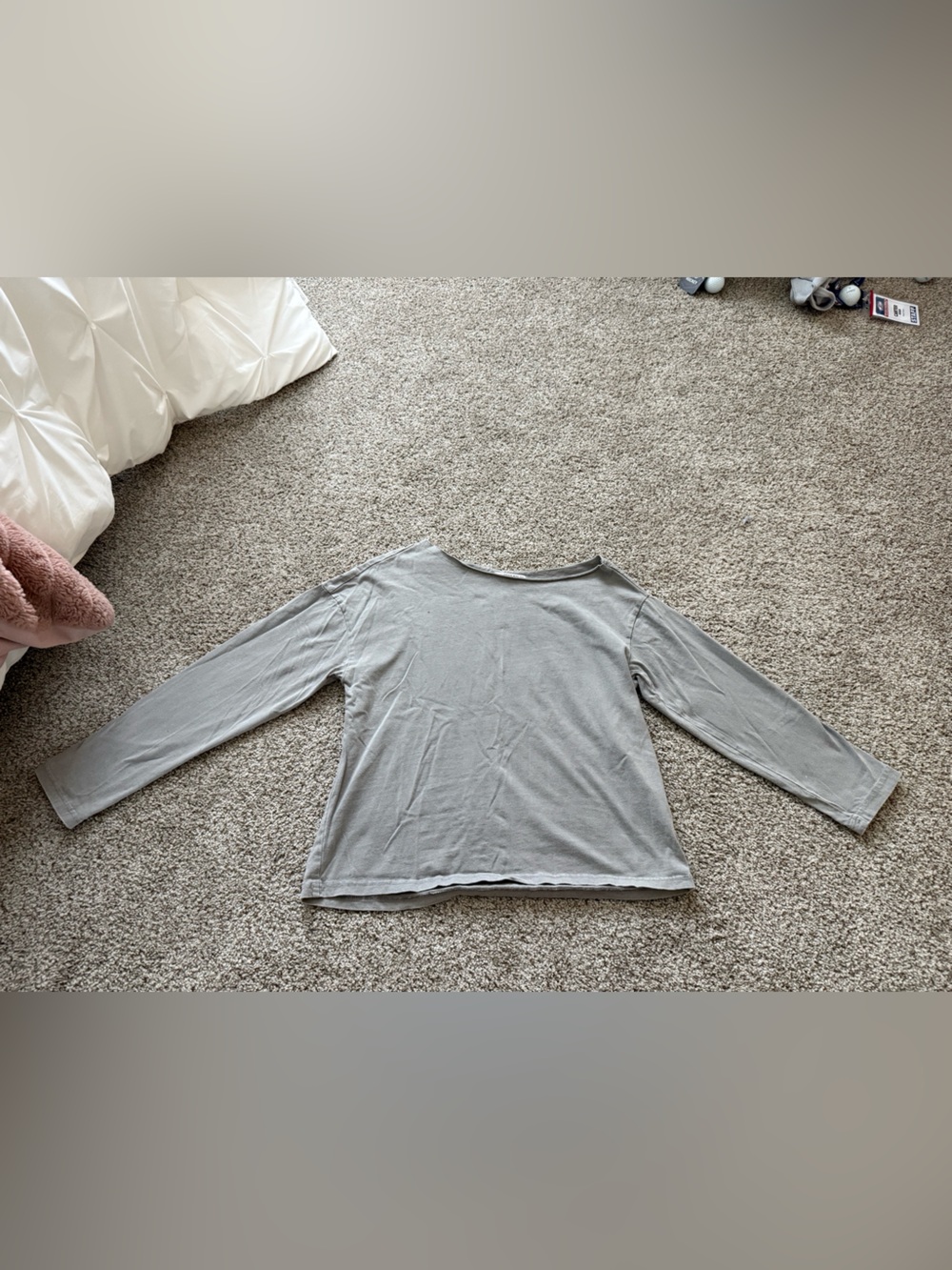 Princess Polly Light Gray Long Sleeve Top